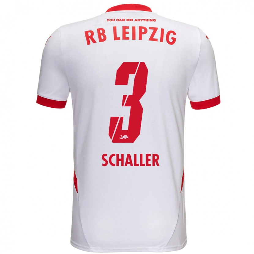 Danxen Uomo Maglia Josefine Schaller #3 Bianco Rosso Kit Gara Home 2024/25 Maglietta