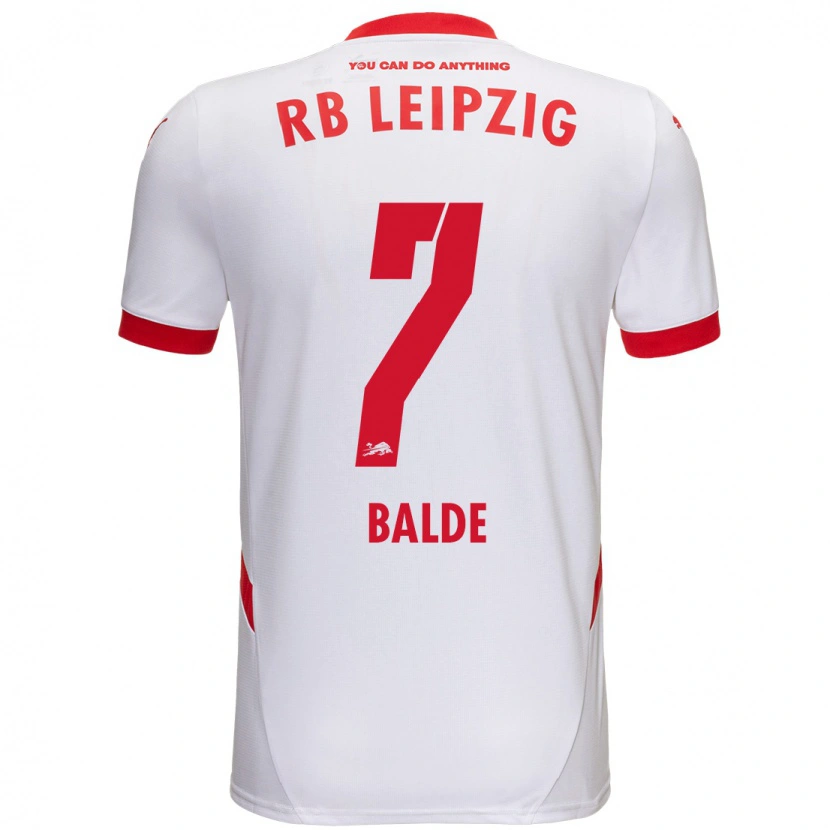 Danxen Uomo Maglia Mamadu Baldé #7 Bianco Rosso Kit Gara Home 2024/25 Maglietta