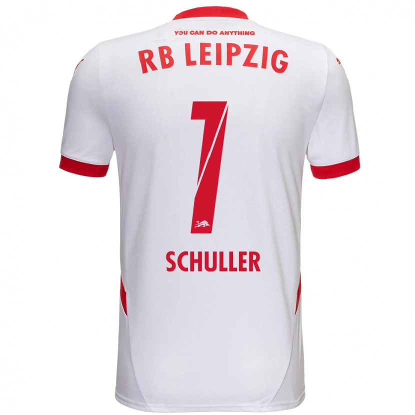 Danxen Uomo Maglia Gina Schüller #1 Bianco Rosso Kit Gara Home 2024/25 Maglietta