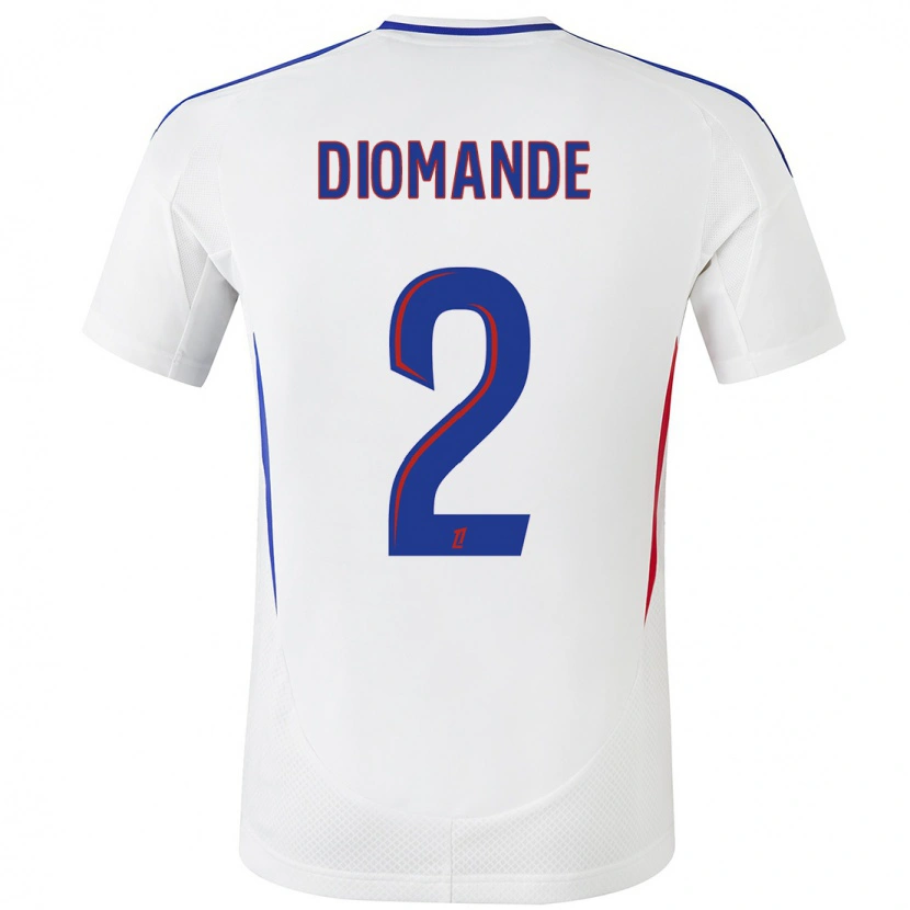 Danxen Uomo Maglia Sinaly Diomandé #2 Bianco Blu Kit Gara Home 2024/25 Maglietta