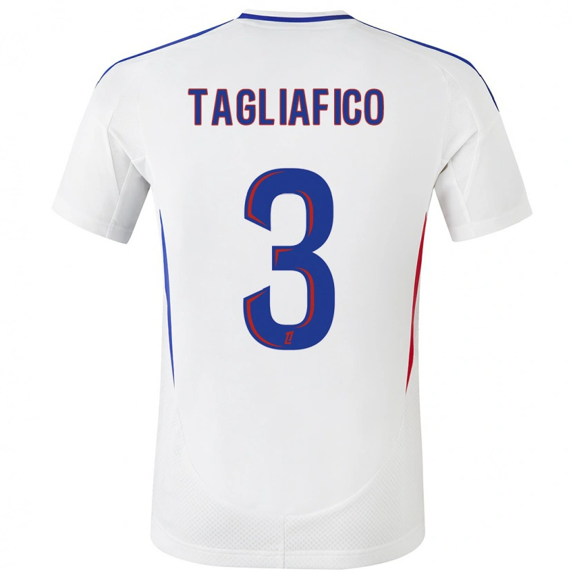 Danxen Uomo Maglia Nicolás Tagliafico #3 Bianco Blu Kit Gara Home 2024/25 Maglietta