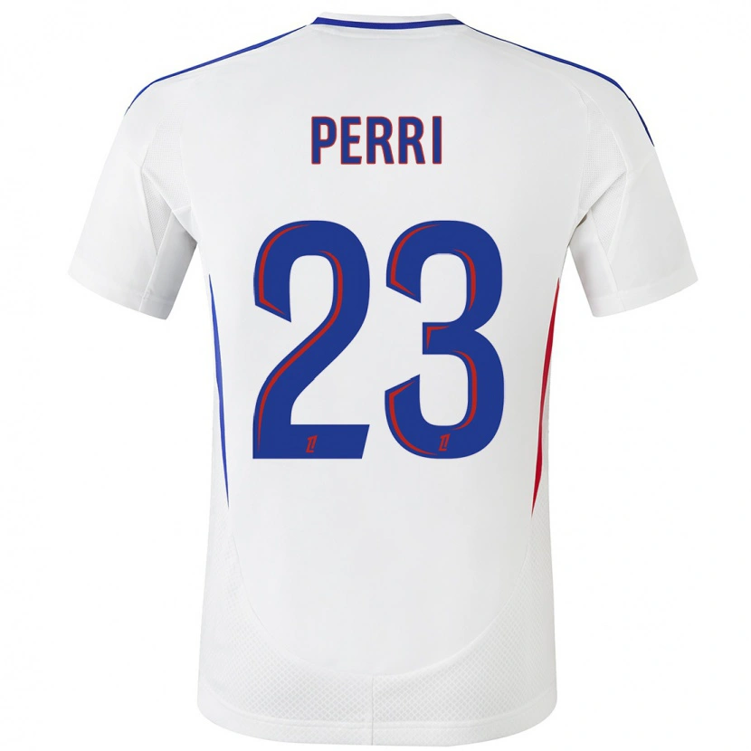Danxen Uomo Maglia Lucas Perri #23 Bianco Blu Kit Gara Home 2024/25 Maglietta