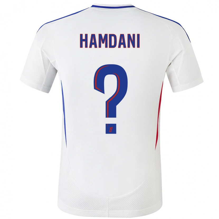 Danxen Uomo Maglia Adil Hamdani #0 Bianco Blu Kit Gara Home 2024/25 Maglietta