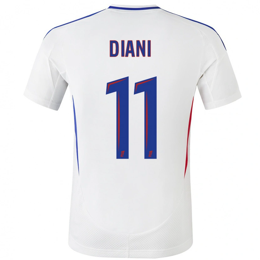 Danxen Uomo Maglia Kadidiatou Diani #11 Bianco Blu Kit Gara Home 2024/25 Maglietta
