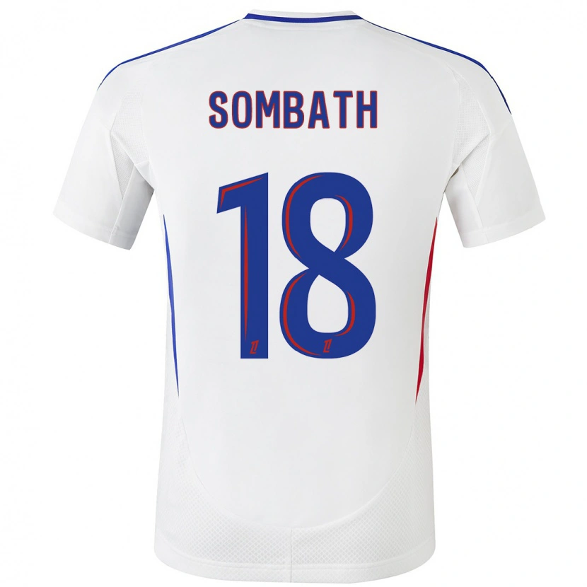 Danxen Uomo Maglia Alice Sombath #18 Bianco Blu Kit Gara Home 2024/25 Maglietta