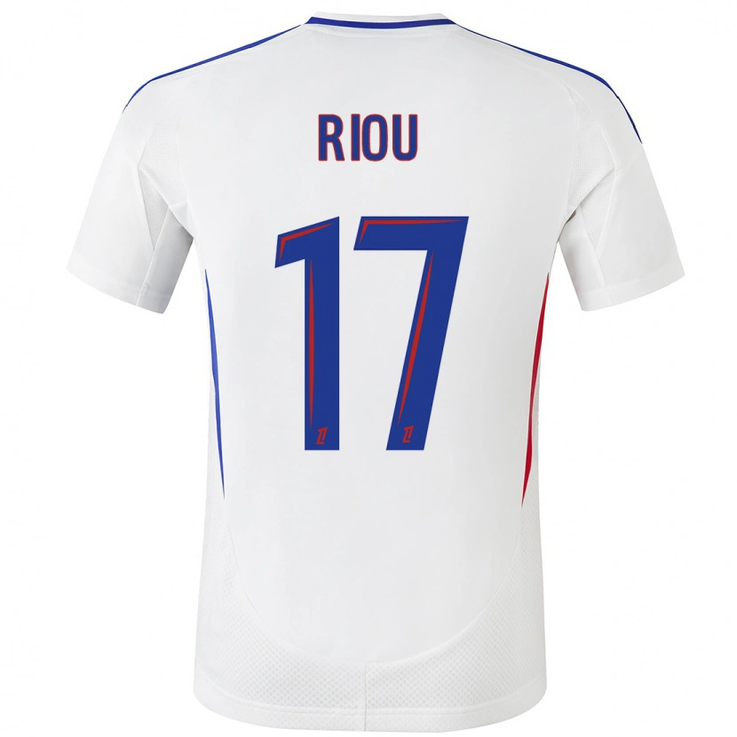 Danxen Uomo Maglia Rémy Riou #17 Bianco Blu Kit Gara Home 2024/25 Maglietta