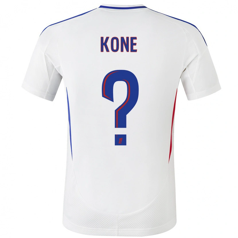 Danxen Uomo Maglia Youssouf Kone #0 Bianco Blu Kit Gara Home 2024/25 Maglietta