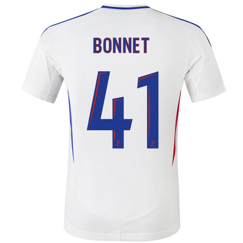 Danxen Uomo Maglia Noam Bonnet #41 Bianco Blu Kit Gara Home 2024/25 Maglietta