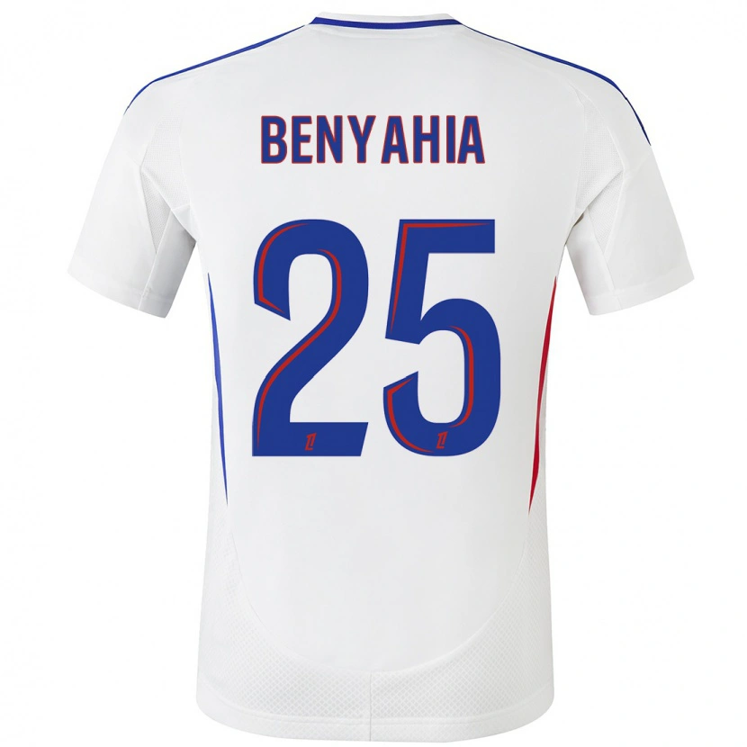 Danxen Uomo Maglia Ines Benyahia #25 Bianco Blu Kit Gara Home 2024/25 Maglietta