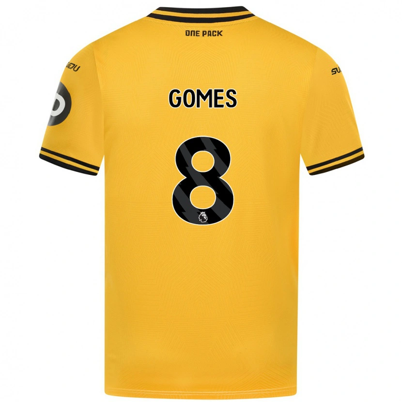 Danxen Uomo Maglia João Gomes #8 Giallo Kit Gara Home 2024/25 Maglietta