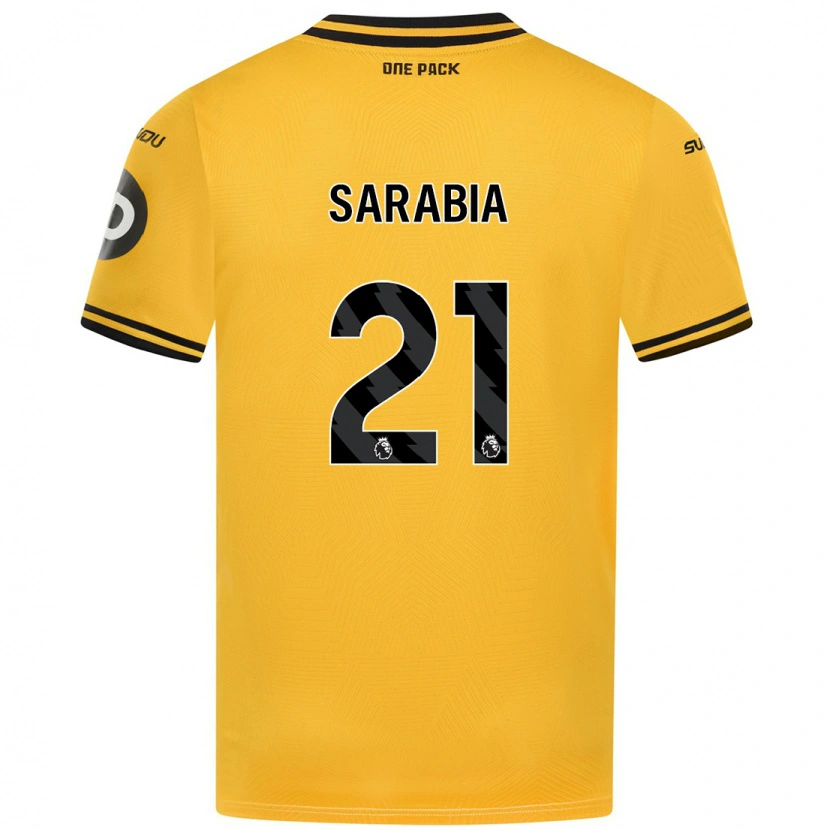Danxen Uomo Maglia Pablo Sarabia #21 Giallo Kit Gara Home 2024/25 Maglietta