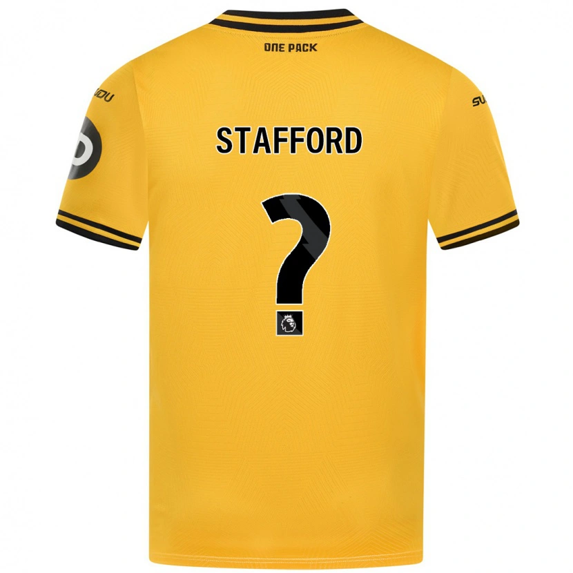 Danxen Uomo Maglia Ollie Stafford #0 Giallo Kit Gara Home 2024/25 Maglietta