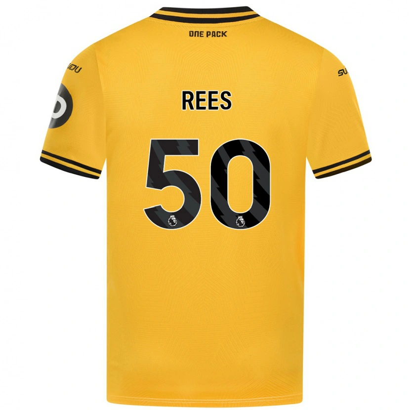 Danxen Uomo Maglia Mason Rees #50 Giallo Kit Gara Home 2024/25 Maglietta