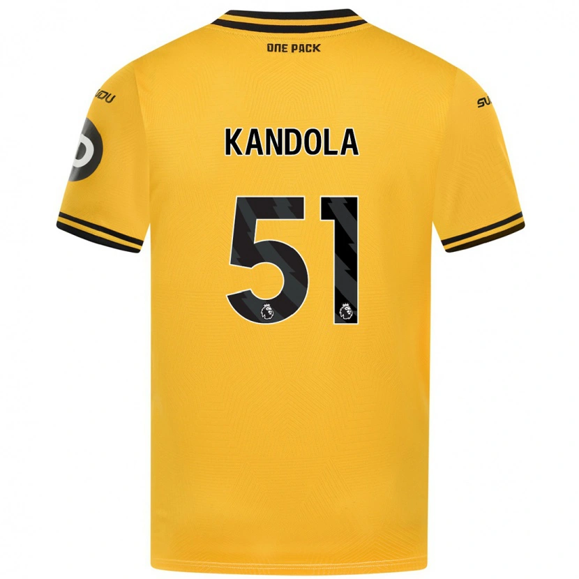 Danxen Uomo Maglia Kam Kandola #51 Giallo Kit Gara Home 2024/25 Maglietta