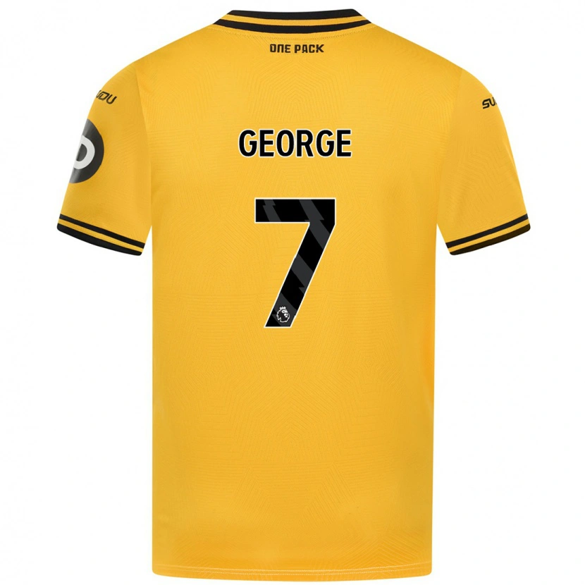 Danxen Uomo Maglia Tammi George #7 Giallo Kit Gara Home 2024/25 Maglietta