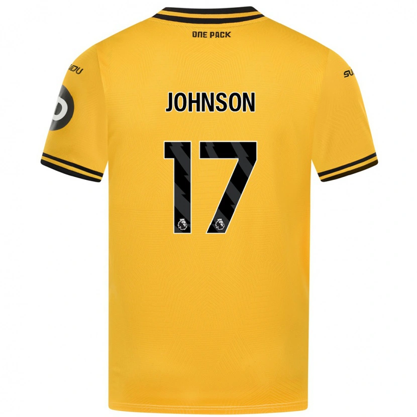 Danxen Uomo Maglia Katie Johnson #17 Giallo Kit Gara Home 2024/25 Maglietta
