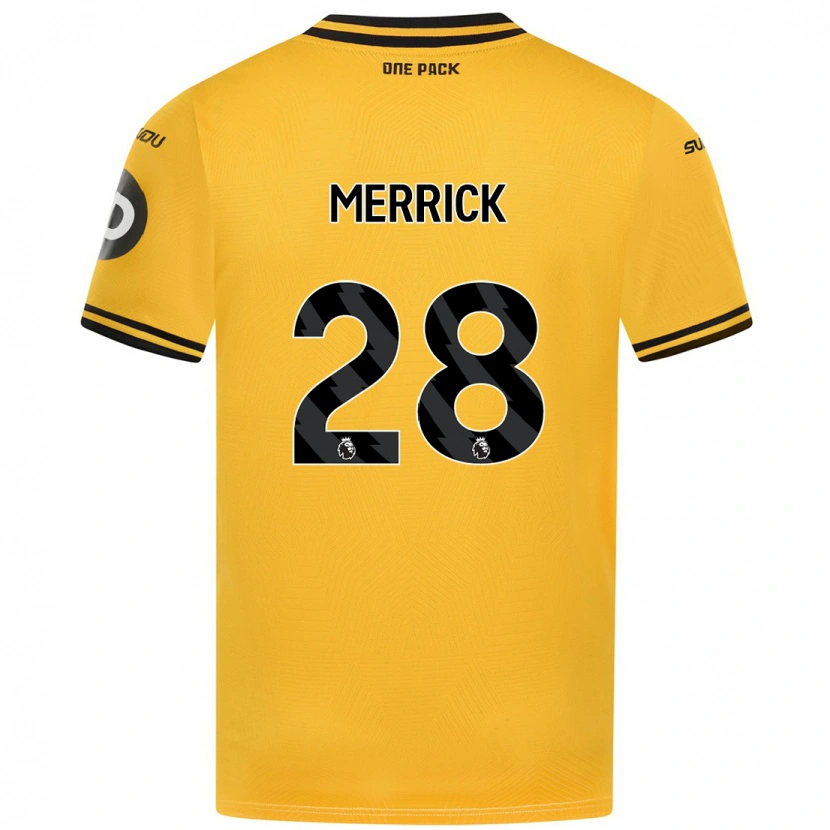 Danxen Uomo Maglia Beth Merrick #28 Giallo Kit Gara Home 2024/25 Maglietta