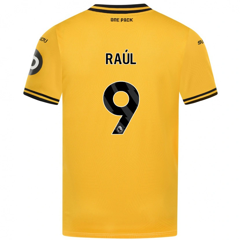 Danxen Uomo Maglia Raul Jimenez #9 Giallo Kit Gara Home 2024/25 Maglietta