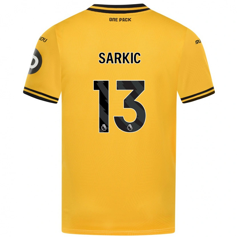 Danxen Uomo Maglia Matija Sarkic #13 Giallo Kit Gara Home 2024/25 Maglietta