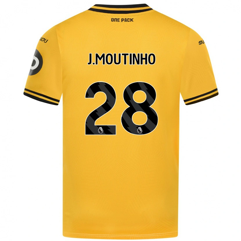Danxen Uomo Maglia Joao Moutinho #28 Giallo Kit Gara Home 2024/25 Maglietta