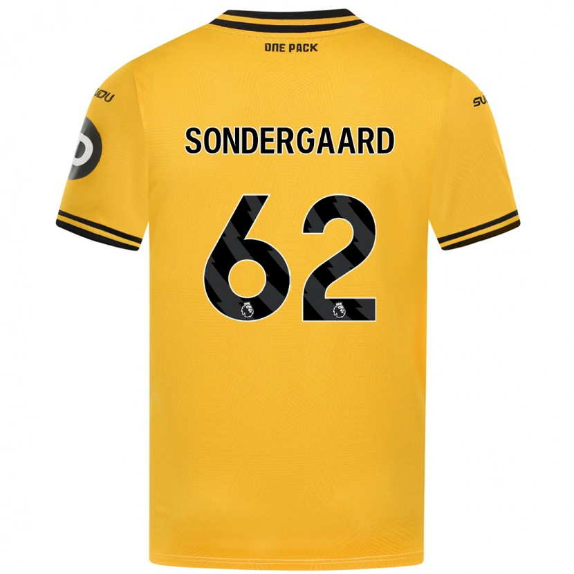 Danxen Uomo Maglia Andreas Sondergaard #62 Giallo Kit Gara Home 2024/25 Maglietta