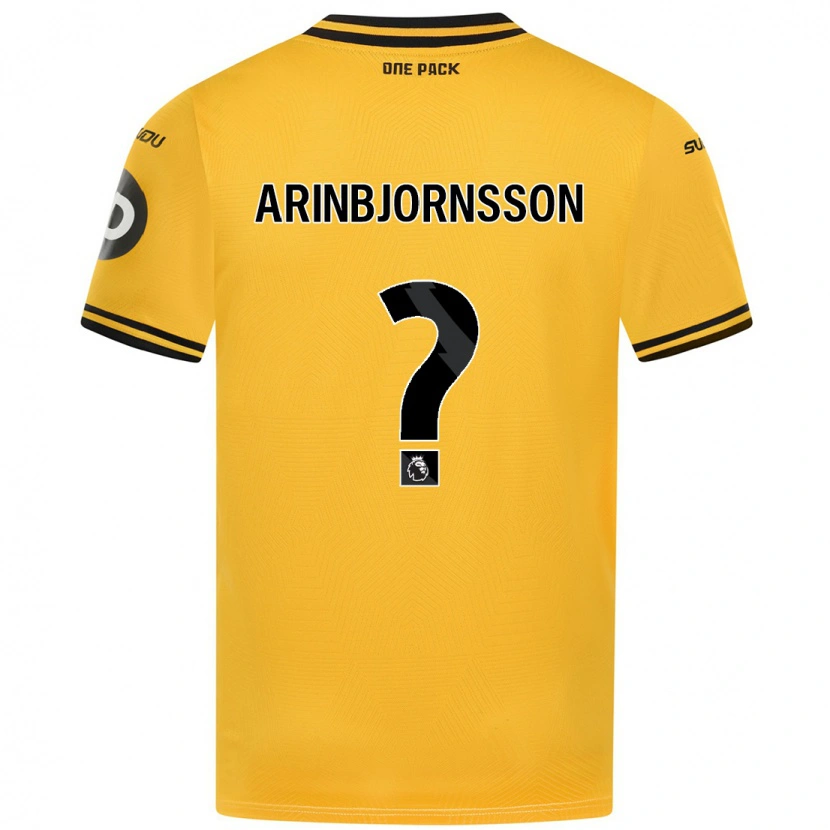 Danxen Uomo Maglia Palmi Arinbjornsson #0 Giallo Kit Gara Home 2024/25 Maglietta