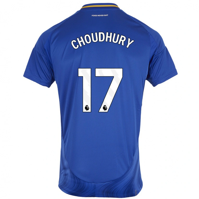 Danxen Uomo Maglia Hamza Choudhury #17 Blu Bianco Kit Gara Home 2024/25 Maglietta