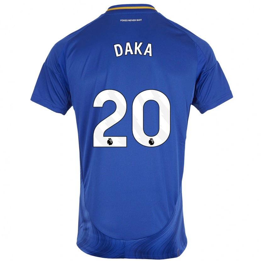 Danxen Uomo Maglia Patson Daka #20 Blu Bianco Kit Gara Home 2024/25 Maglietta
