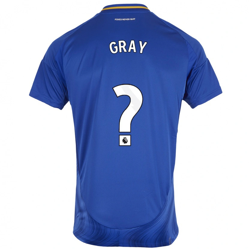 Danxen Uomo Maglia Kevon Gray #0 Blu Bianco Kit Gara Home 2024/25 Maglietta