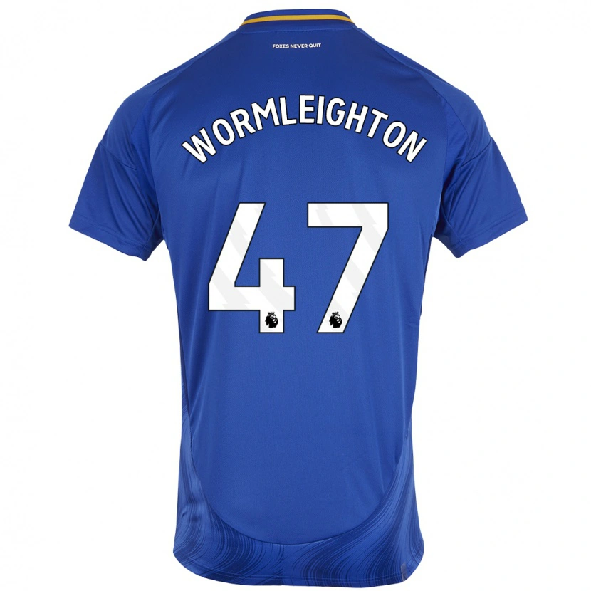 Danxen Uomo Maglia Joe Wormleighton #47 Blu Bianco Kit Gara Home 2024/25 Maglietta