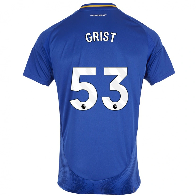 Danxen Uomo Maglia Ben Grist #53 Blu Bianco Kit Gara Home 2024/25 Maglietta
