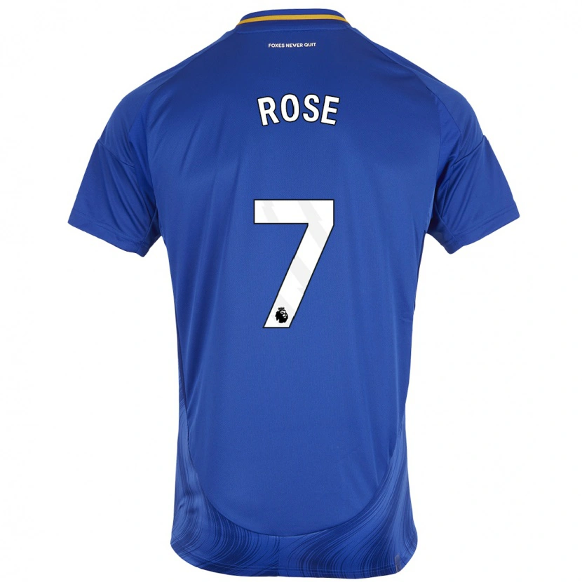 Danxen Uomo Maglia Deanne Rose #7 Blu Bianco Kit Gara Home 2024/25 Maglietta