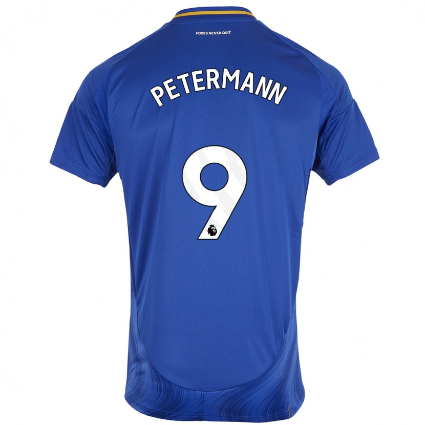 Danxen Uomo Maglia Lena Petermann #9 Blu Bianco Kit Gara Home 2024/25 Maglietta
