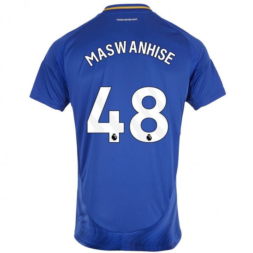 Danxen Uomo Maglia Tawanda Maswanhise #48 Blu Bianco Kit Gara Home 2024/25 Maglietta
