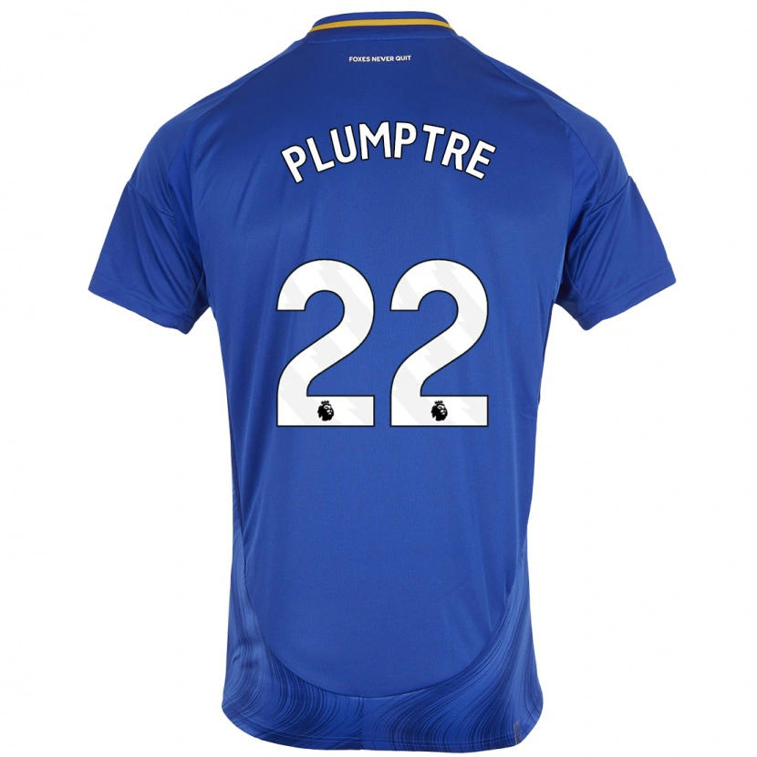 Danxen Uomo Maglia Ashleigh Plumptre #22 Blu Bianco Kit Gara Home 2024/25 Maglietta