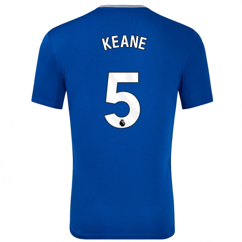 Danxen Uomo Maglia Michael Keane #5 Blu Con Kit Gara Home 2024/25 Maglietta