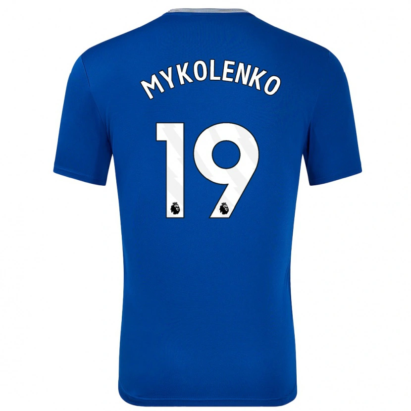 Danxen Uomo Maglia Vitaliy Mykolenko #19 Blu Con Kit Gara Home 2024/25 Maglietta