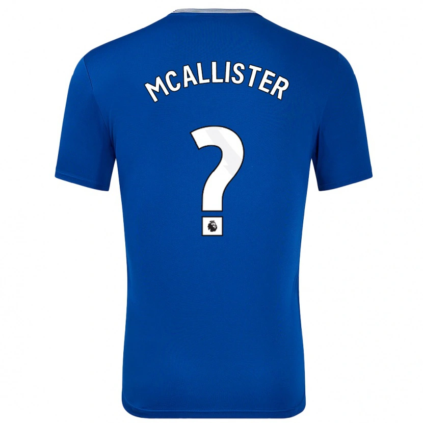Danxen Uomo Maglia Sean Mcallister #0 Blu Con Kit Gara Home 2024/25 Maglietta