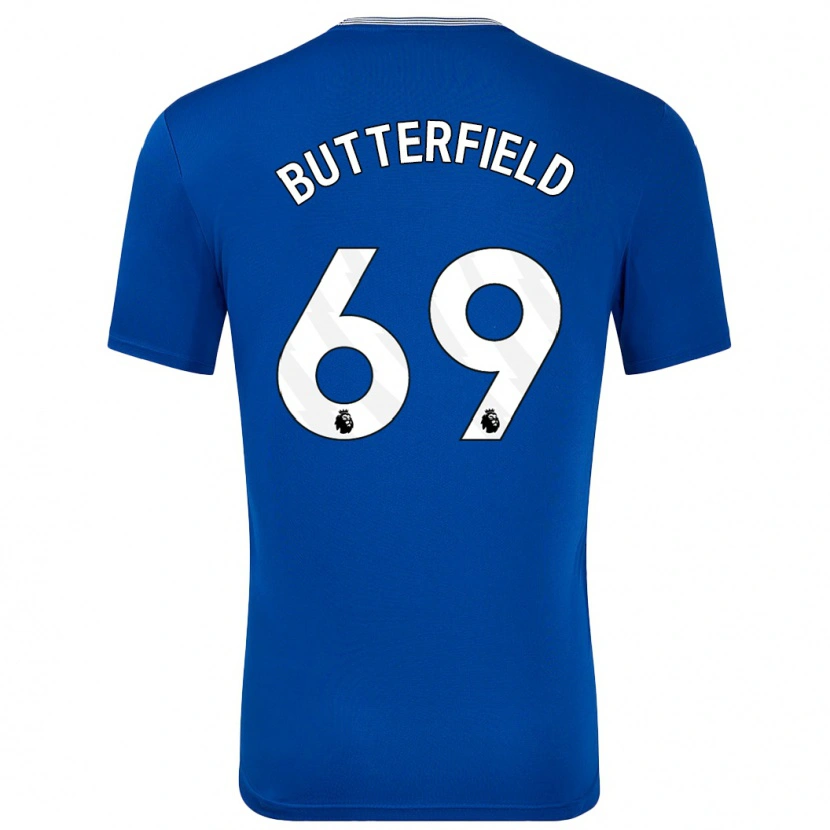 Danxen Uomo Maglia Luke Butterfield #69 Blu Con Kit Gara Home 2024/25 Maglietta