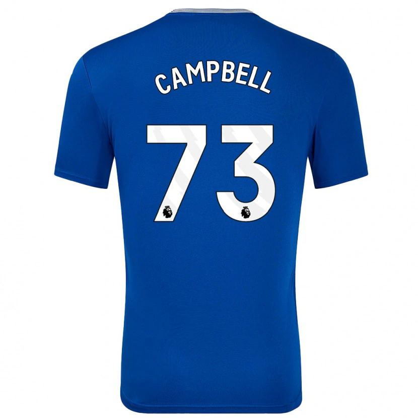 Danxen Uomo Maglia Elijah Campbell #73 Blu Con Kit Gara Home 2024/25 Maglietta