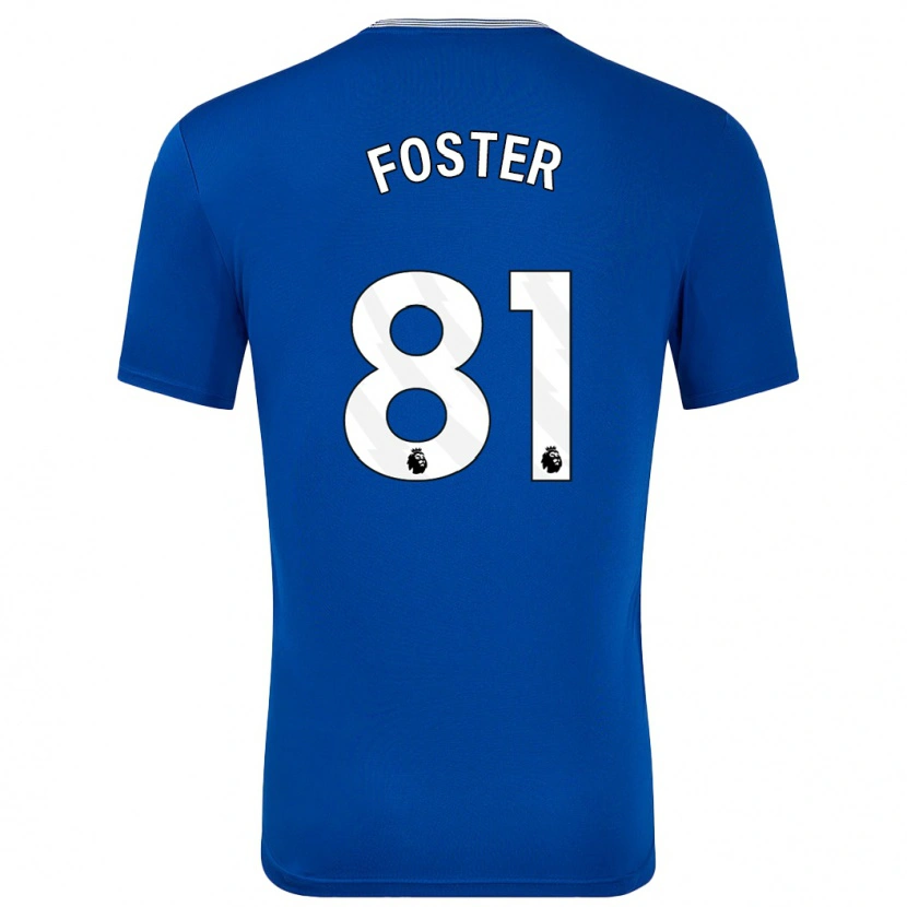 Danxen Uomo Maglia Harvey Foster #81 Blu Con Kit Gara Home 2024/25 Maglietta