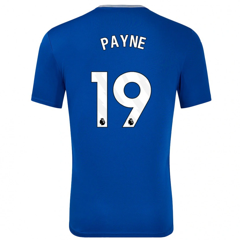 Danxen Uomo Maglia Heather Payne #19 Blu Con Kit Gara Home 2024/25 Maglietta