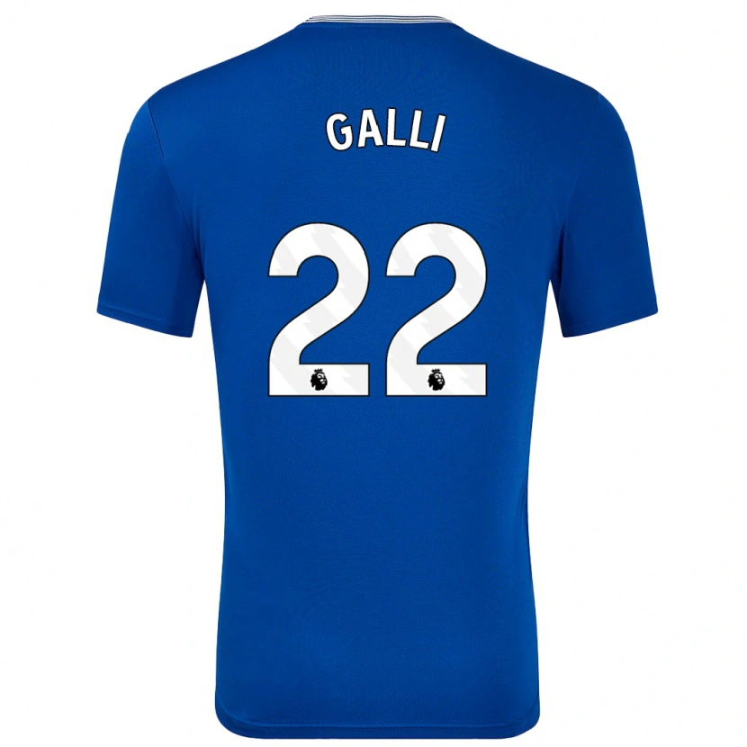 Danxen Uomo Maglia Aurora Galli #22 Blu Con Kit Gara Home 2024/25 Maglietta