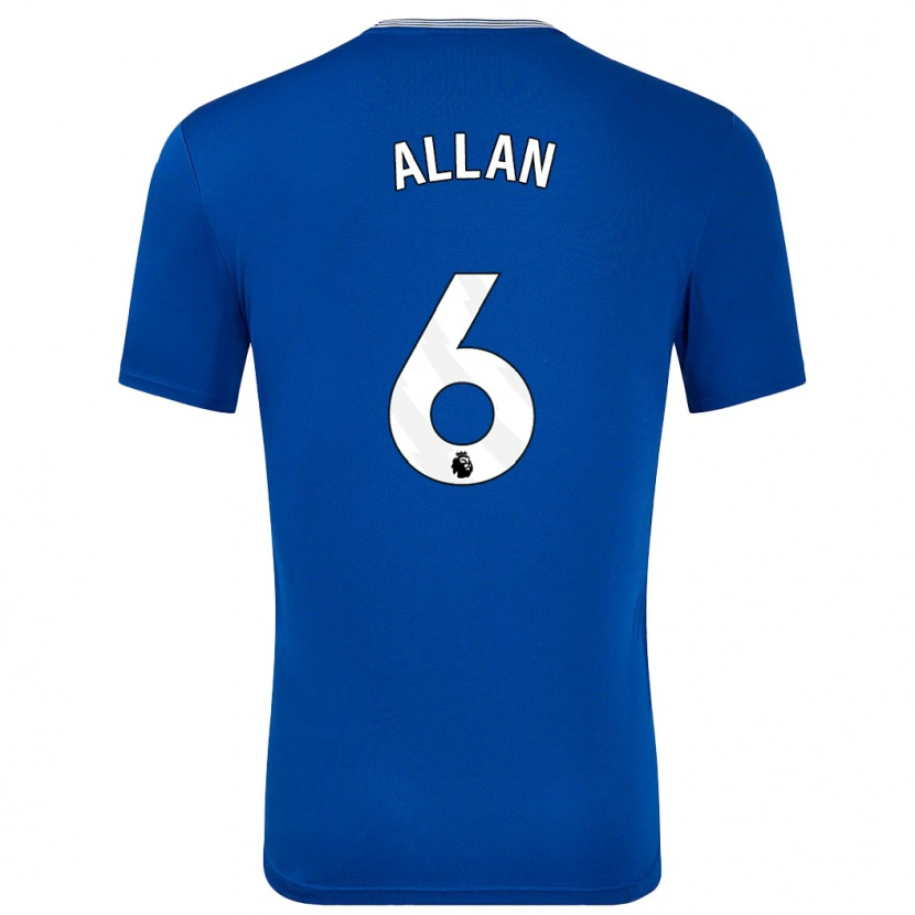 Danxen Uomo Maglia Allan #6 Blu Con Kit Gara Home 2024/25 Maglietta