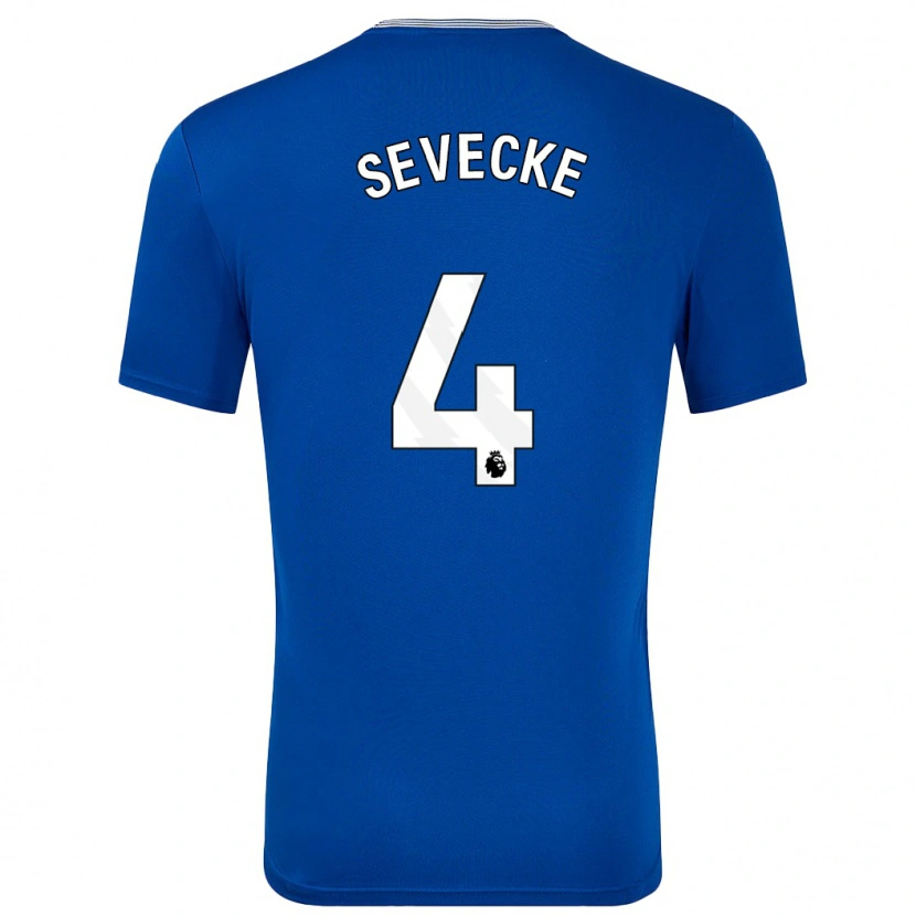 Danxen Uomo Maglia Rikke Sevecke #4 Blu Con Kit Gara Home 2024/25 Maglietta