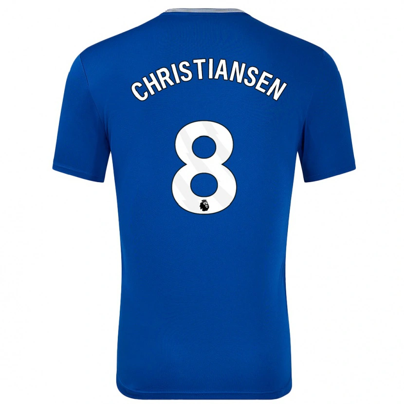 Danxen Uomo Maglia Izzy Christiansen #8 Blu Con Kit Gara Home 2024/25 Maglietta
