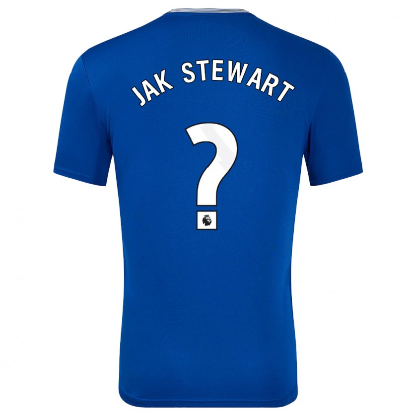 Danxen Uomo Maglia Jak Stewart #0 Blu Con Kit Gara Home 2024/25 Maglietta