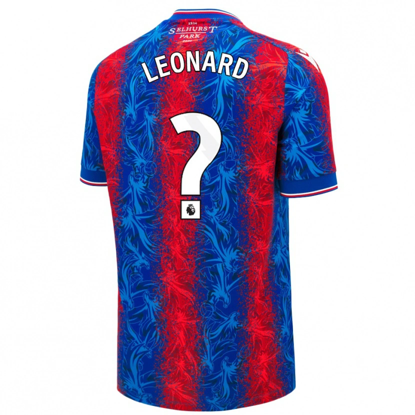 Danxen Uomo Maglia James Leonard #0 Strisce Rosso Blu Kit Gara Home 2024/25 Maglietta