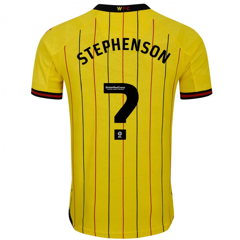 Danxen Uomo Maglia Ollie Stephenson #0 Giallo Nero Kit Gara Home 2024/25 Maglietta