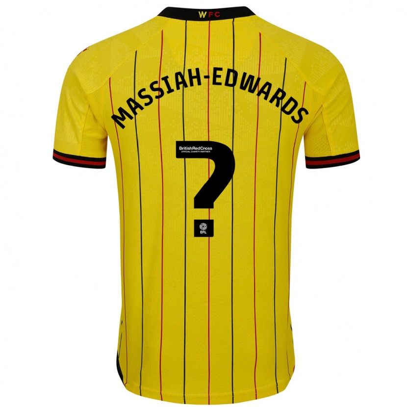Danxen Uomo Maglia Zavier Massiah-Edwards #0 Giallo Nero Kit Gara Home 2024/25 Maglietta